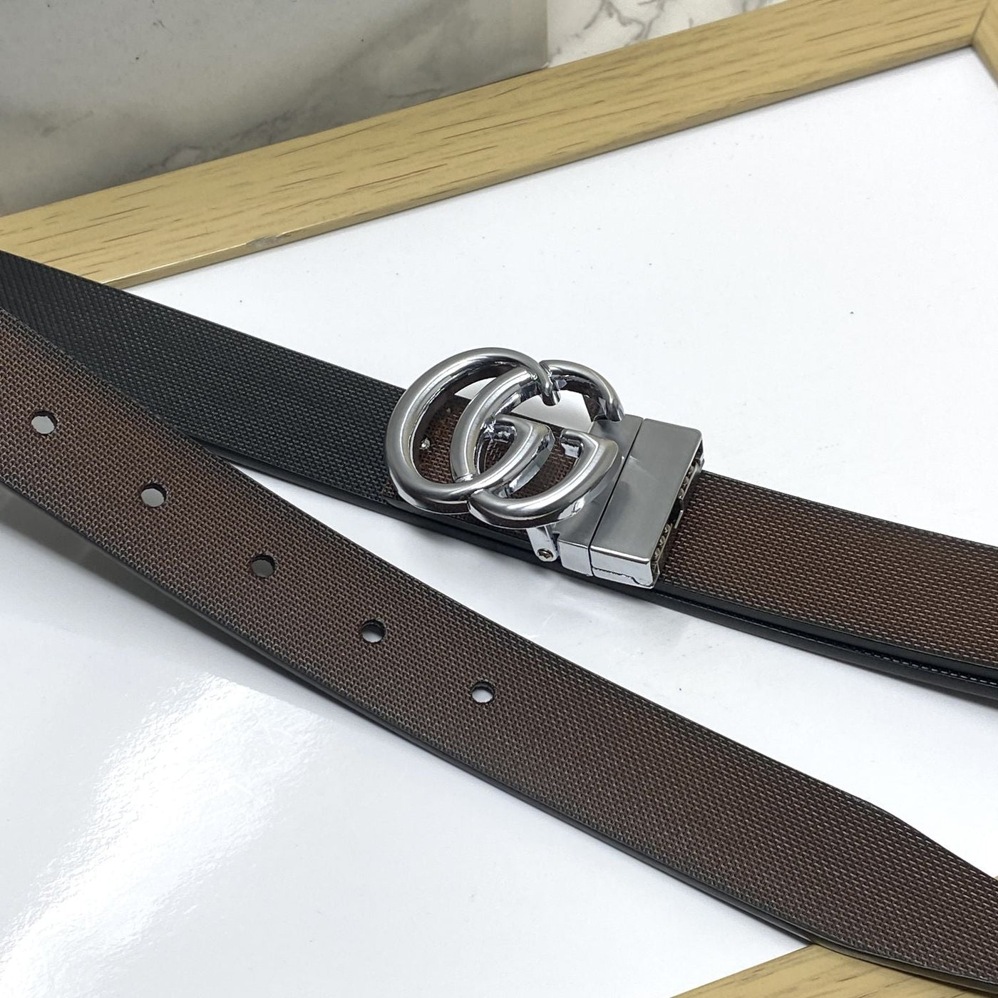 Classic Small GG Reversible Strap Belt -UniqueandClassy