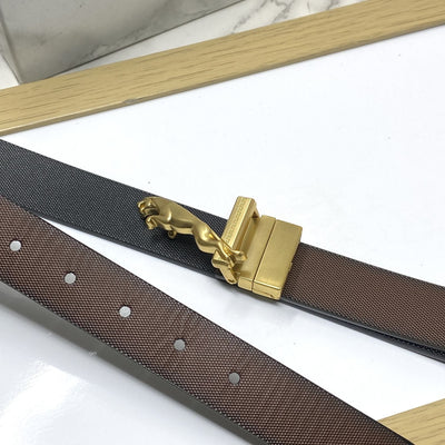 Small Jaguar Pattern Reversible Strap Belt -UniqueandClassy