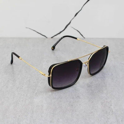 Metal Square Black Gradient Sunglasses For Men And Women-Unique and Classy