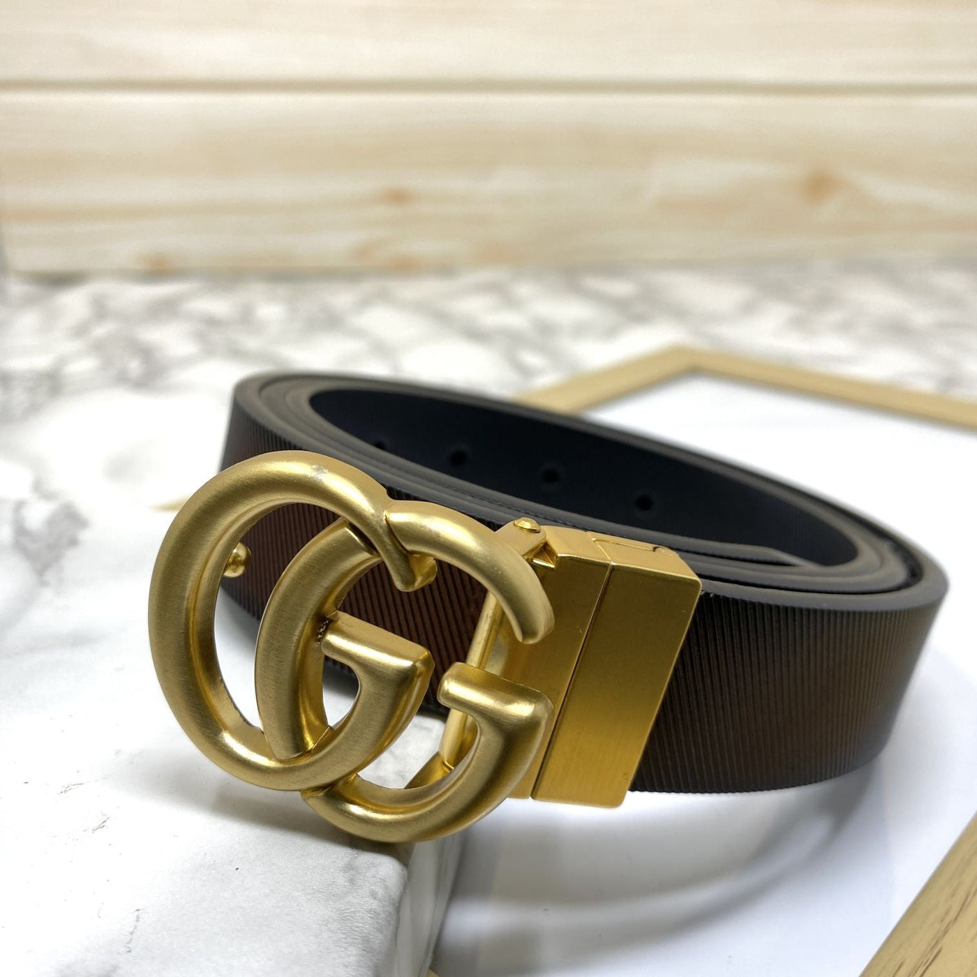 Classic Small GG Reversible Strap Belt -UniqueandClassy