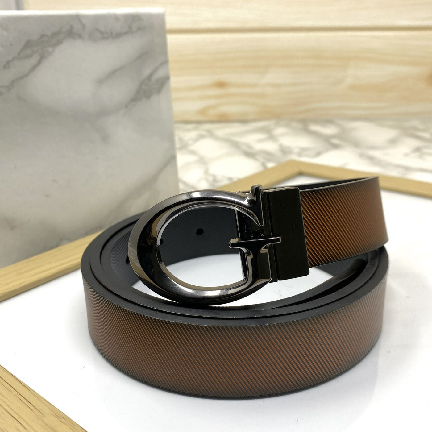 Small G Letter Reversible Strap Belt For Men-UniqueandClassy