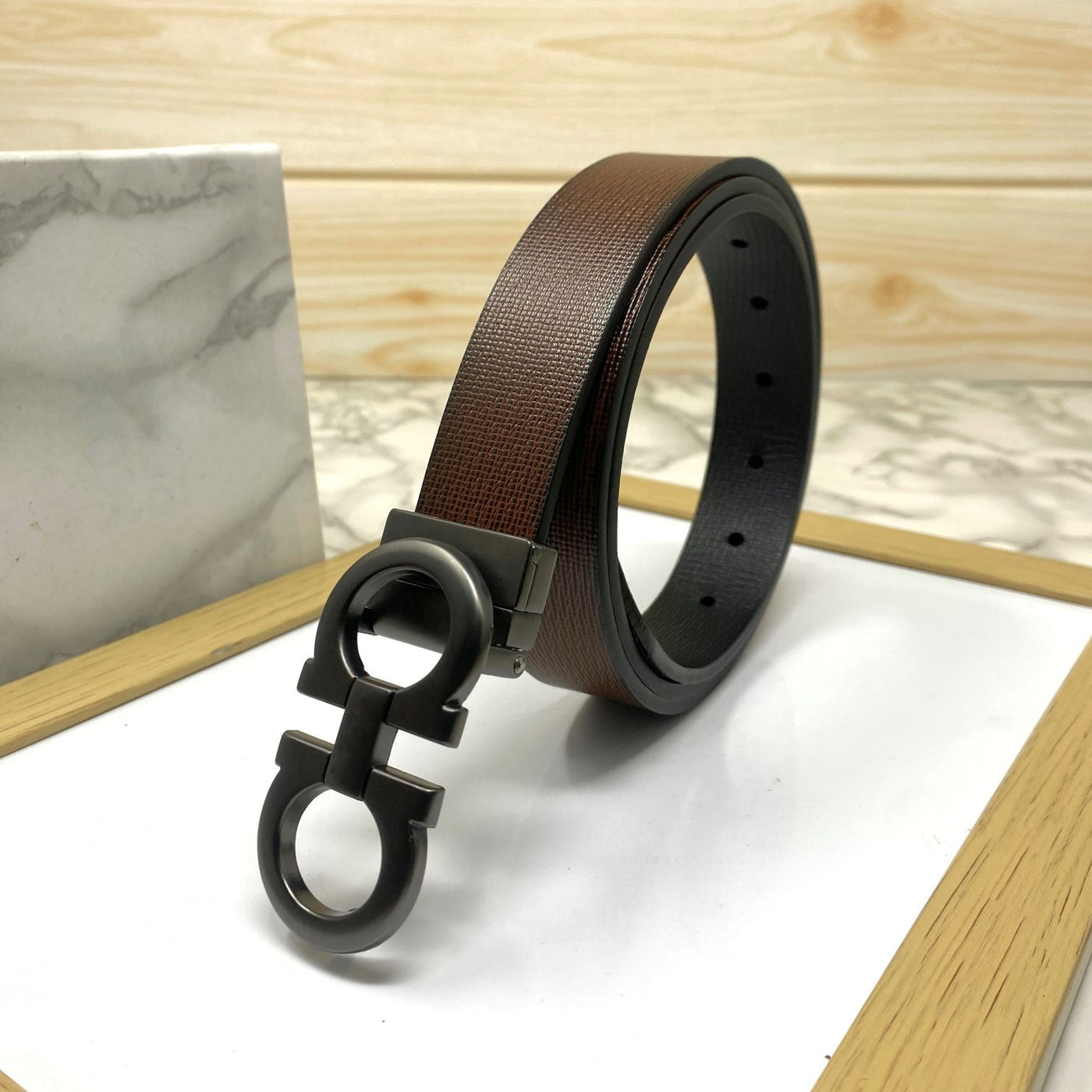 Trendy Small Design Reversible Strap Belt For Men-UniqueandClassy