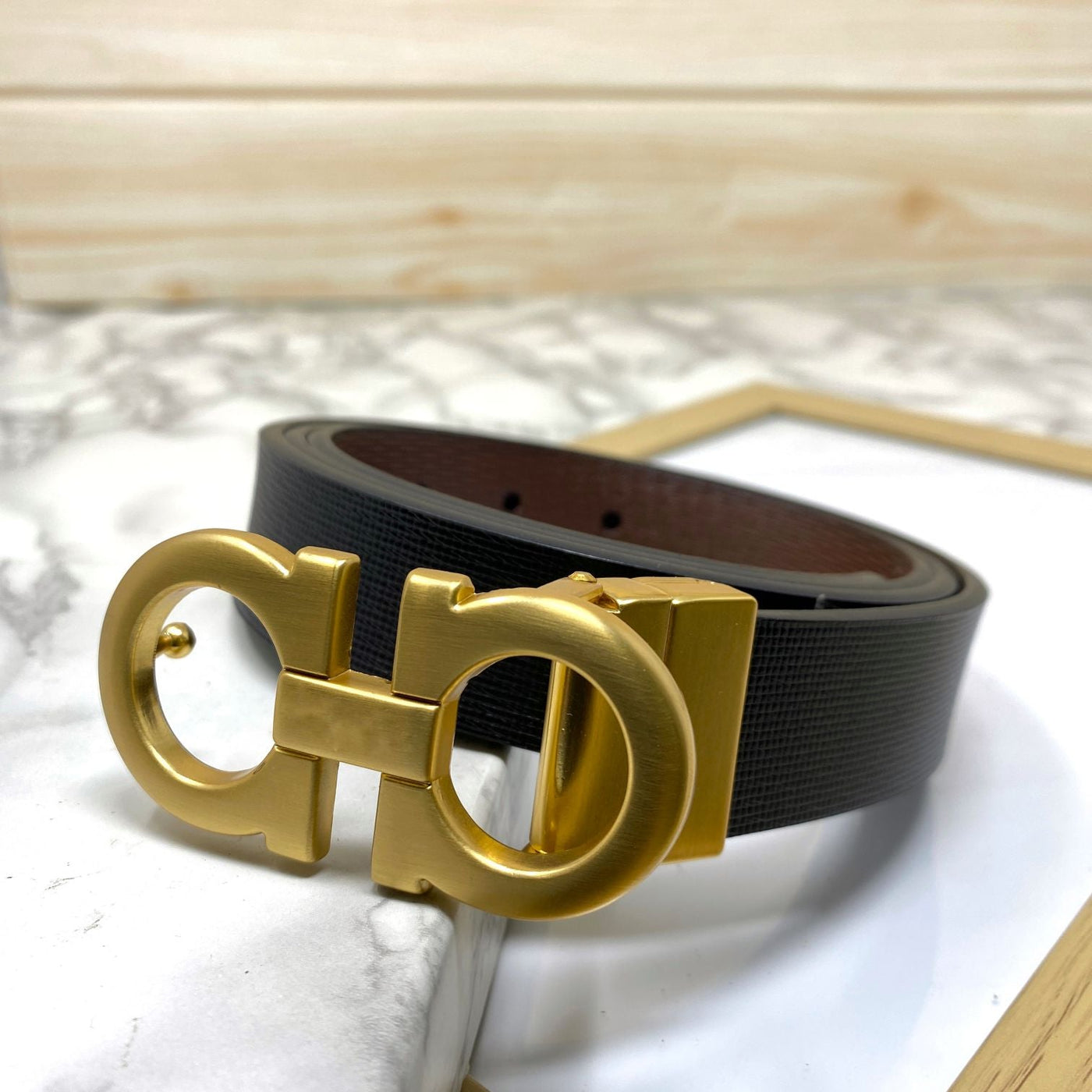 Trendy Small Design Reversible Strap Belt For Men-UniqueandClassy