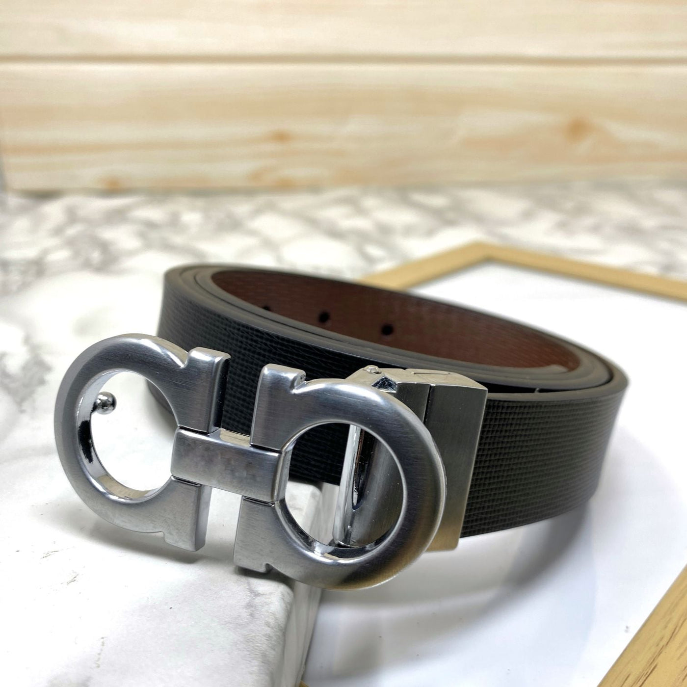 Trendy Small Design Reversible Strap Belt For Men-UniqueandClassy