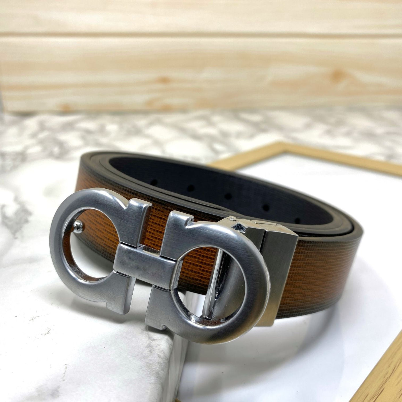 Trendy Small Design Reversible Strap Belt For Men-UniqueandClassy