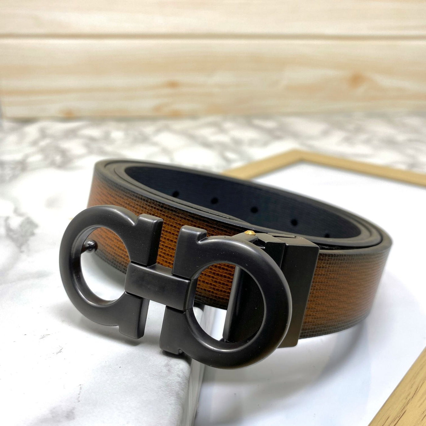 Trendy Small Design Reversible Strap Belt For Men-UniqueandClassy