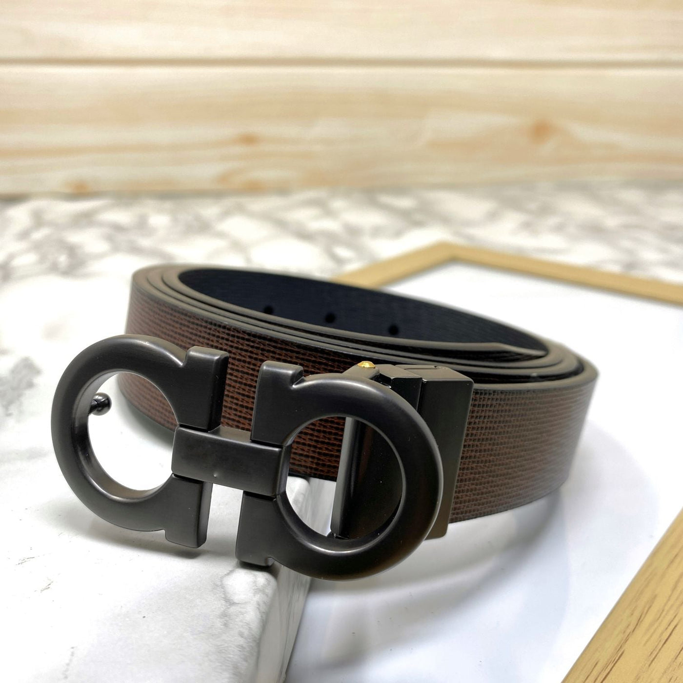 Trendy Small Design Reversible Strap Belt For Men-UniqueandClassy