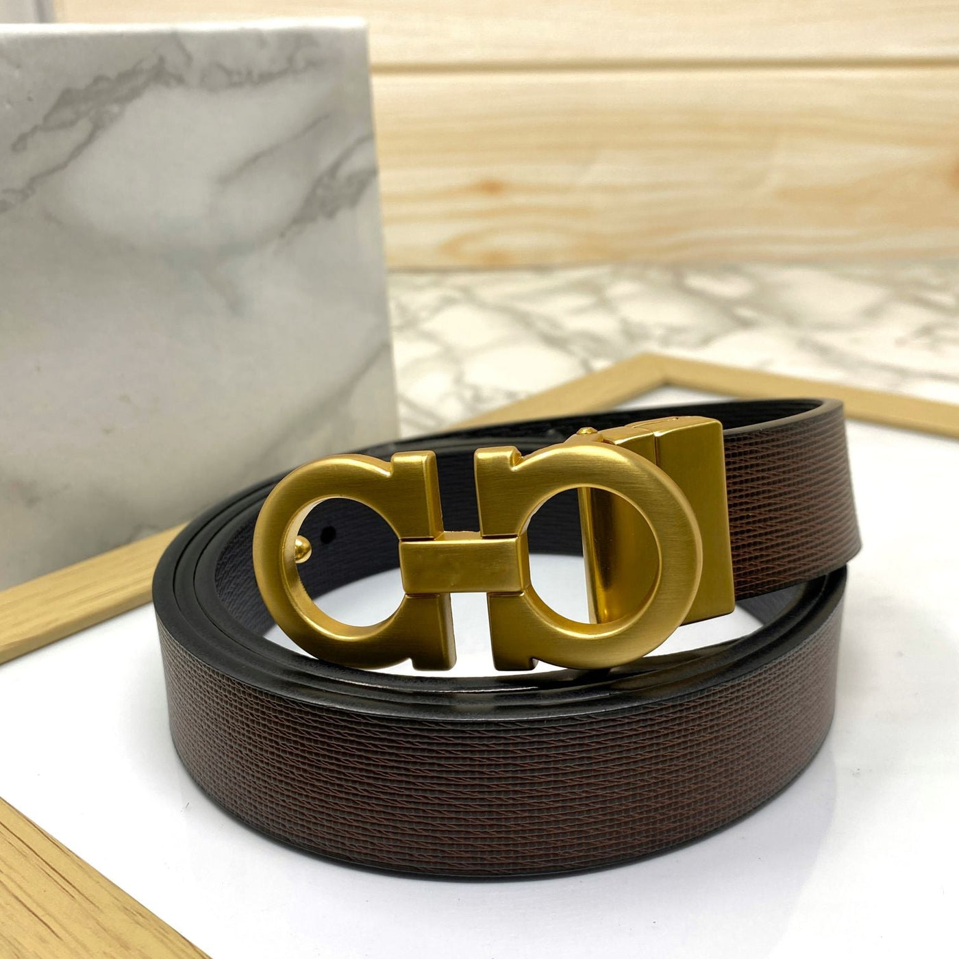 Trendy Small Design Reversible Strap Belt For Men-UniqueandClassy