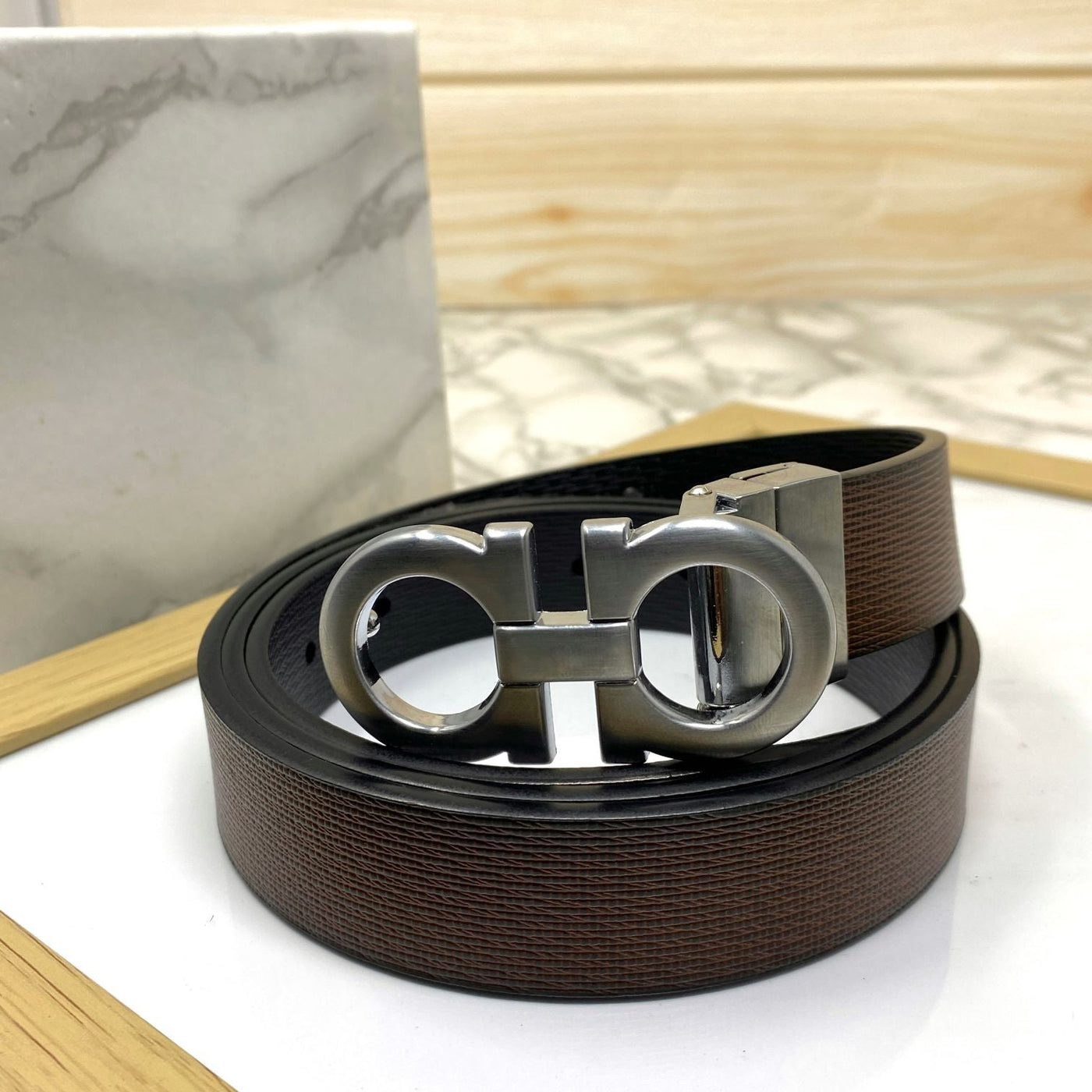 Trendy Small Design Reversible Strap Belt For Men-UniqueandClassy