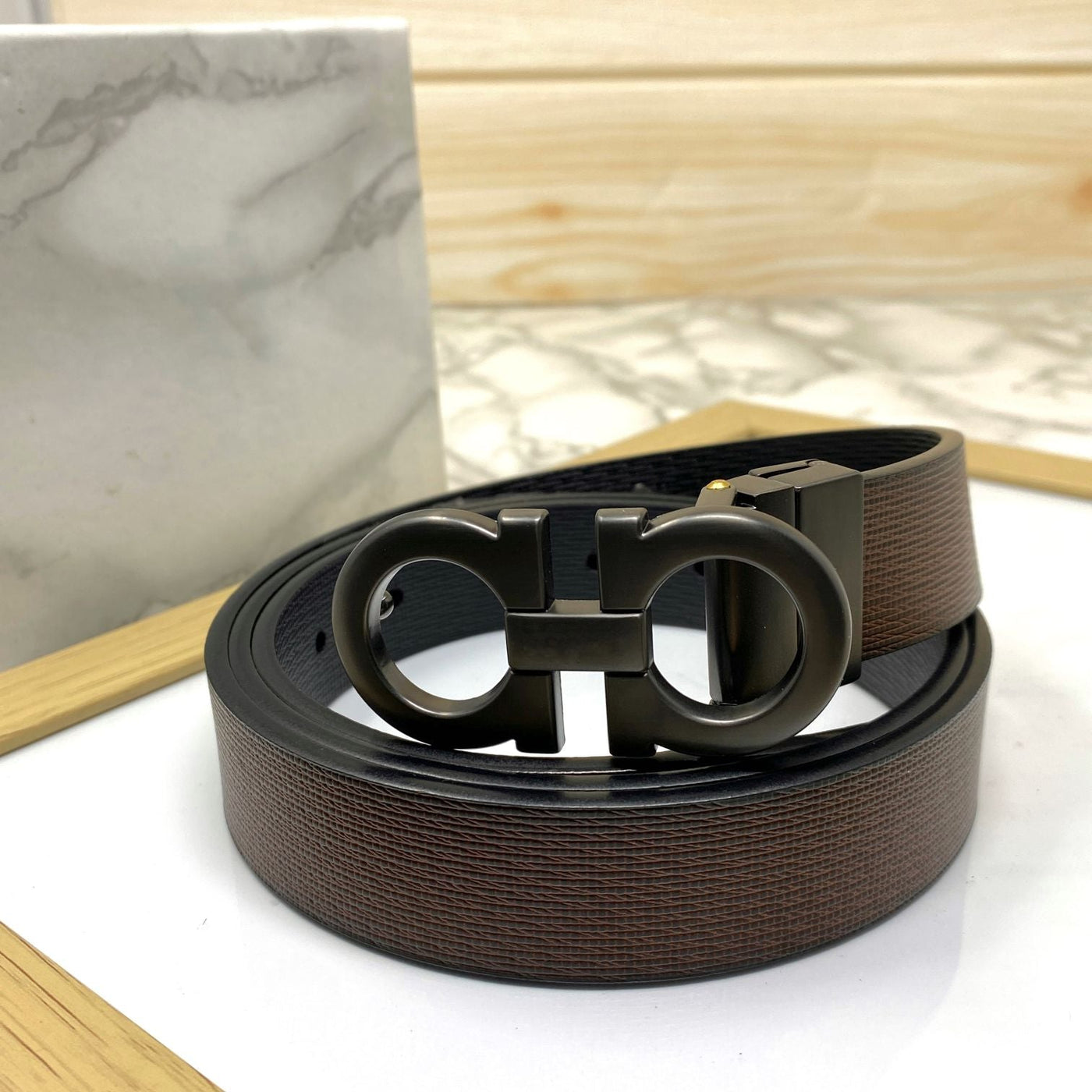 Trendy Small Design Reversible Strap Belt For Men-UniqueandClassy