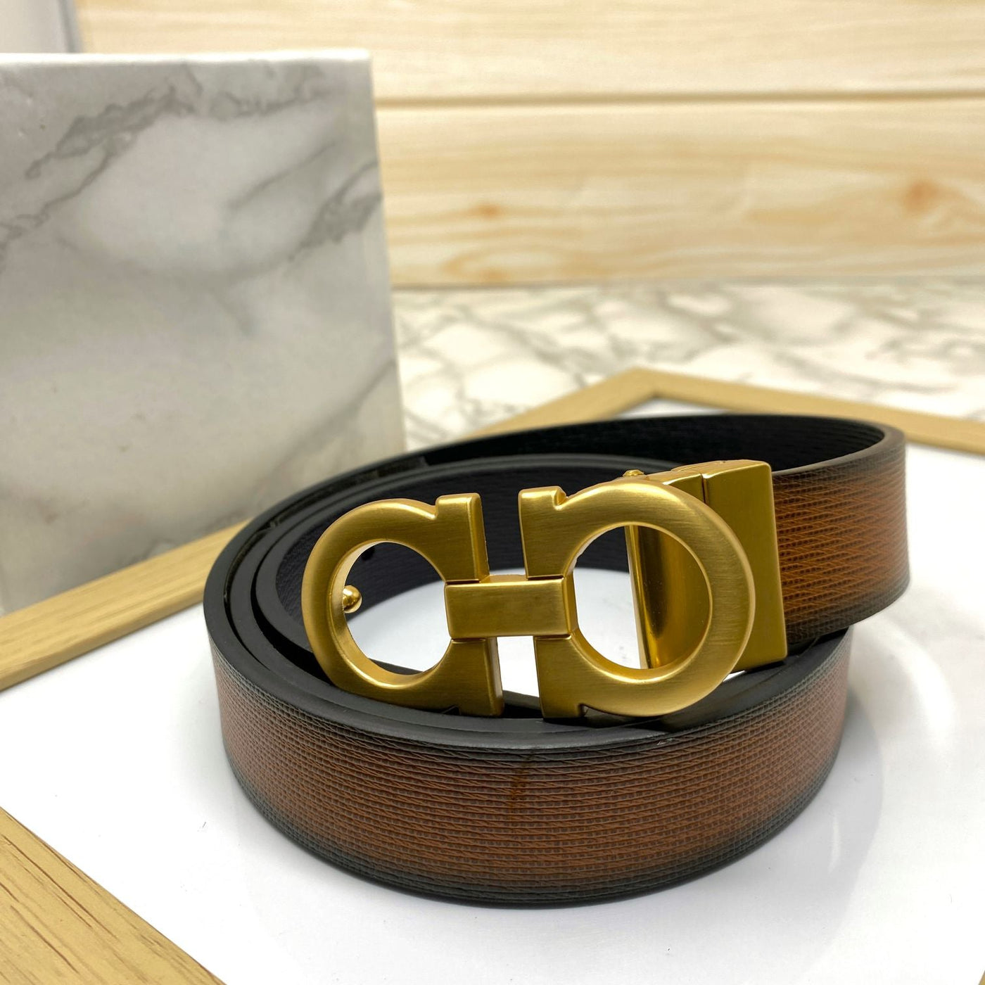 Trendy Small Design Reversible Strap Belt For Men-UniqueandClassy