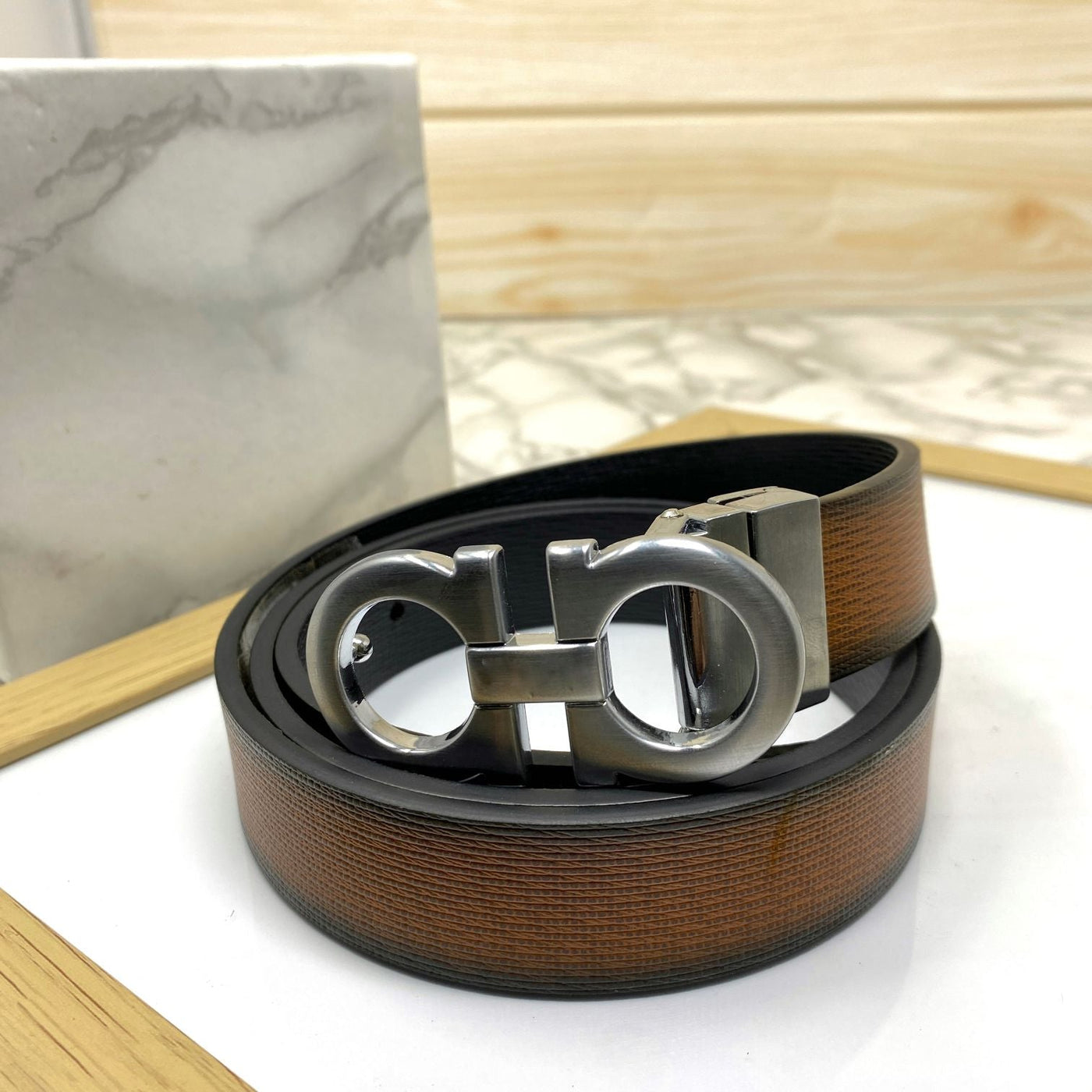 Trendy Small Design Reversible Strap Belt For Men-UniqueandClassy