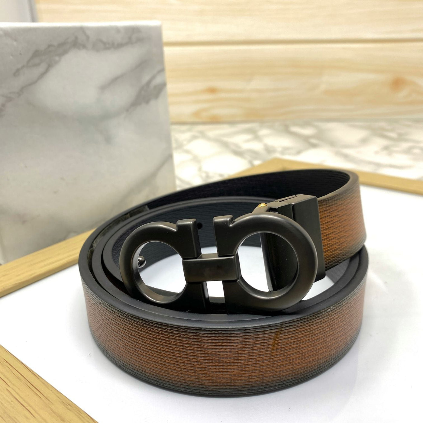 Trendy Small Design Reversible Strap Belt For Men-UniqueandClassy