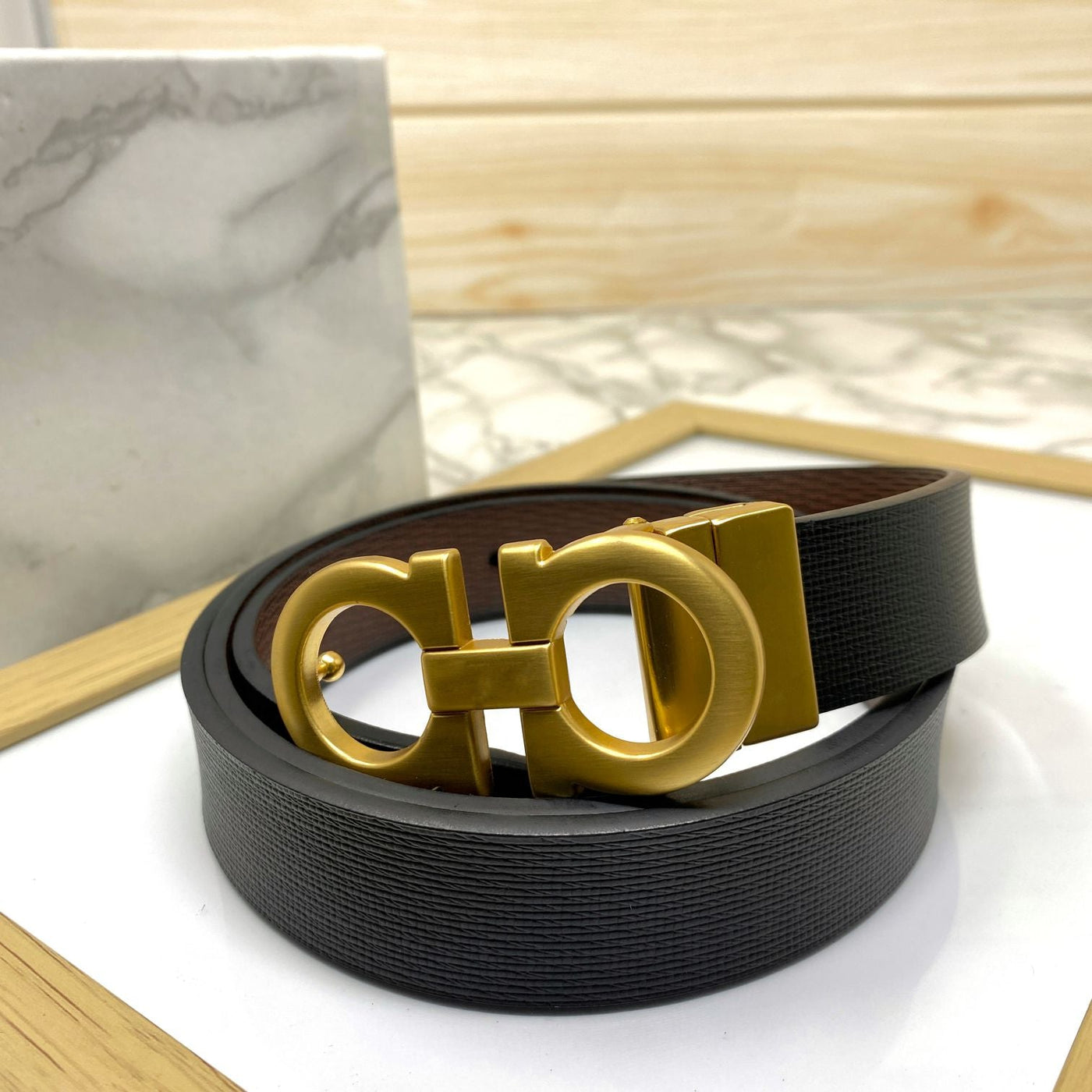 Trendy Small Design Reversible Strap Belt For Men-UniqueandClassy