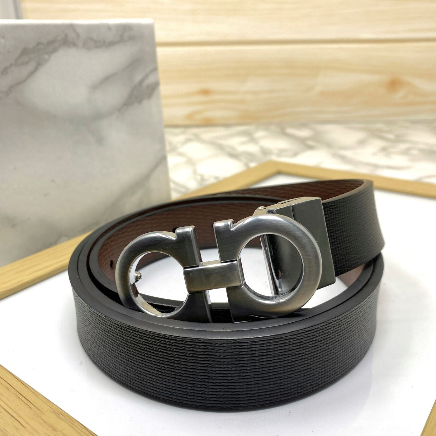 Trendy Small Design Reversible Strap Belt For Men-UniqueandClassy