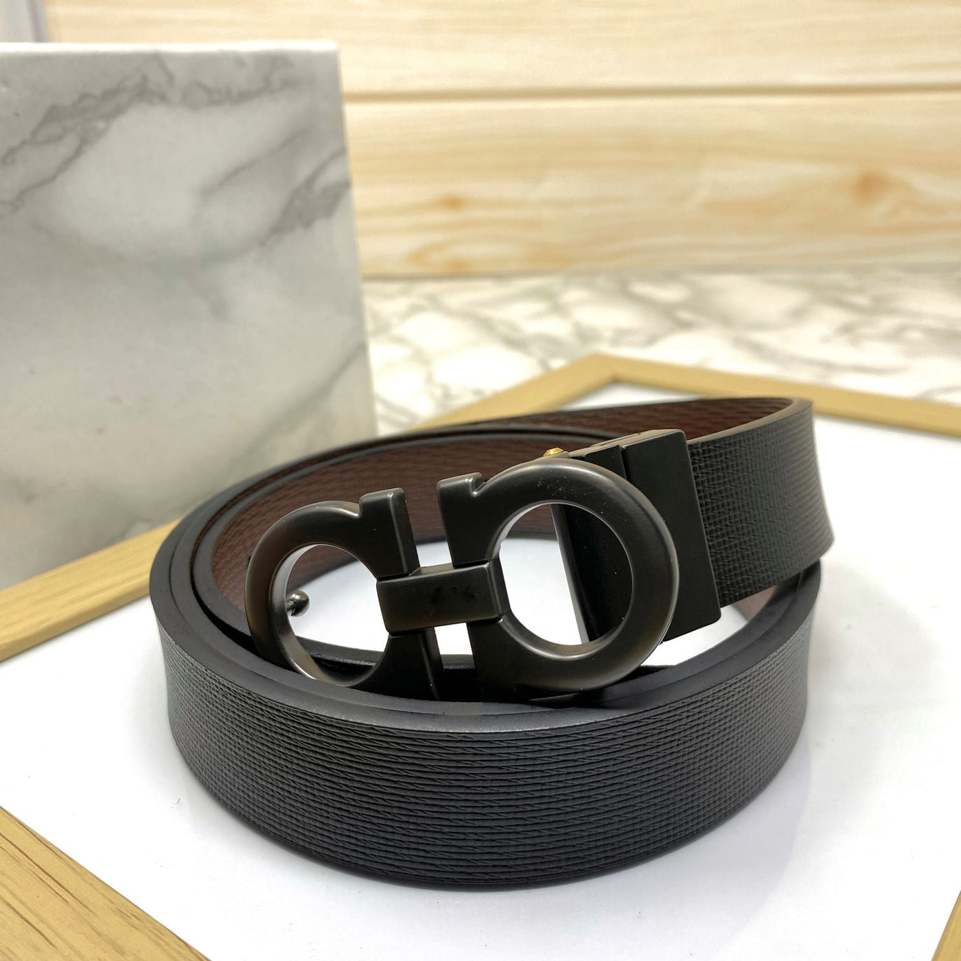 Trendy Small Design Reversible Strap Belt For Men-UniqueandClassy