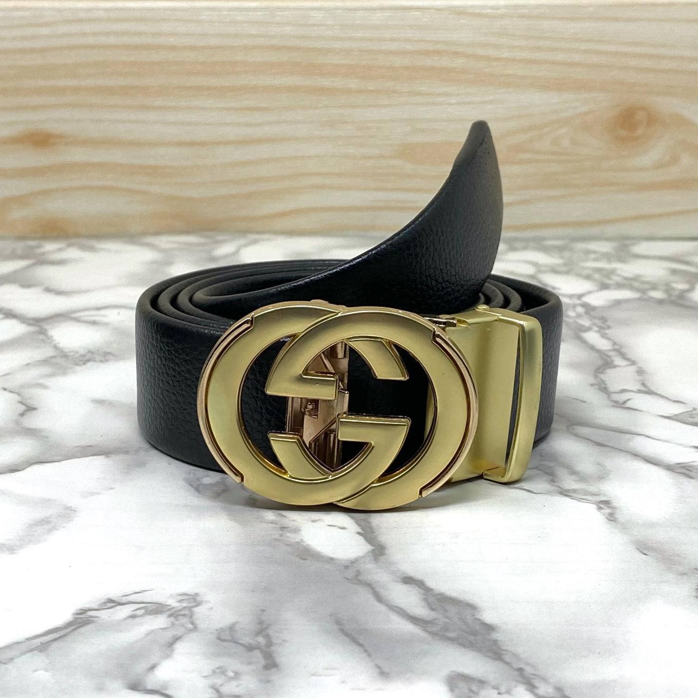 Double GG Shape High Quality Auto lock Belt For Men-UniqueandClassy