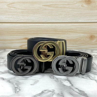 Double GG Shape High Quality Auto lock Belt For Men-UniqueandClassy