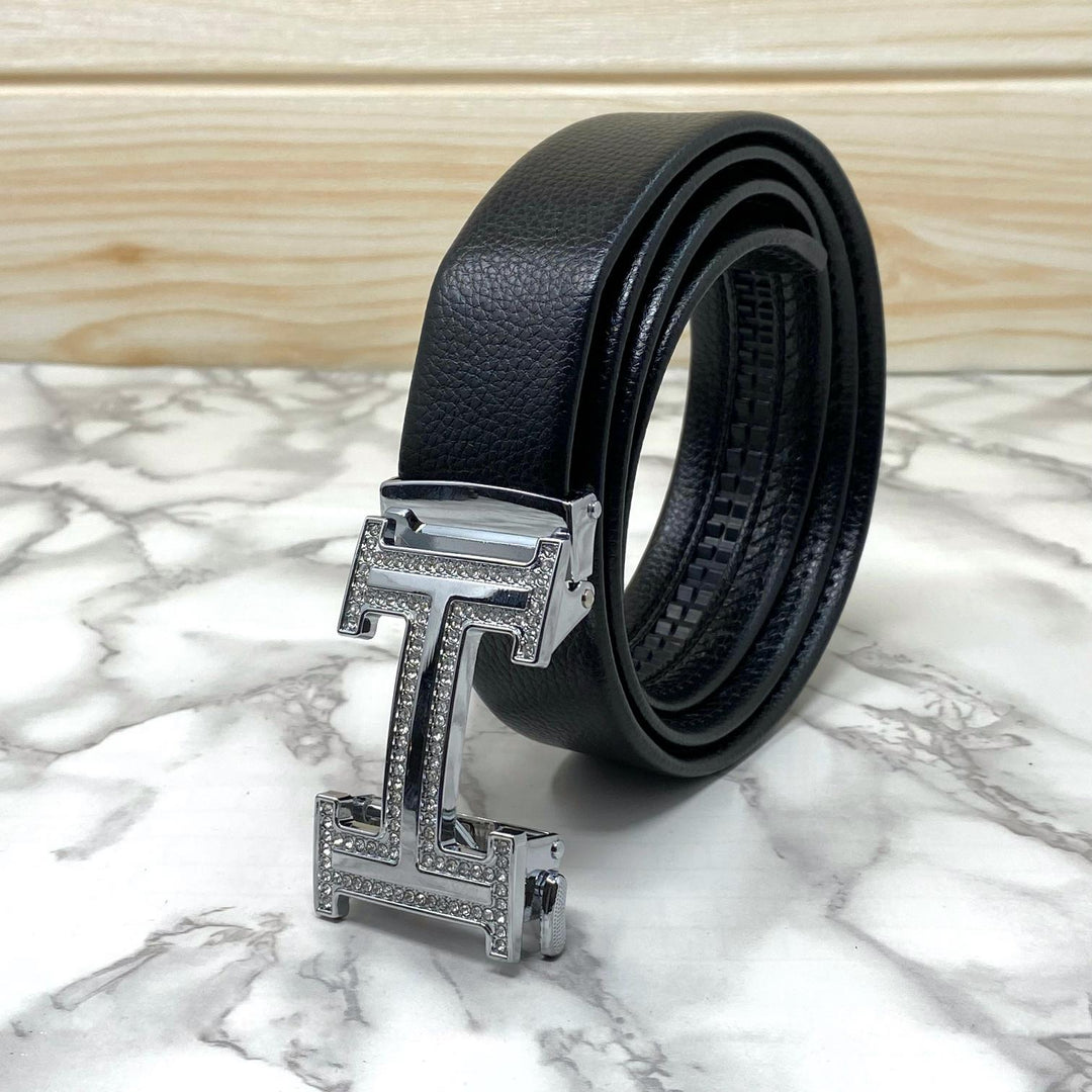 H Shape Adjustable Auto Lock Belt With Diamond Finishing-UniqueandClassy