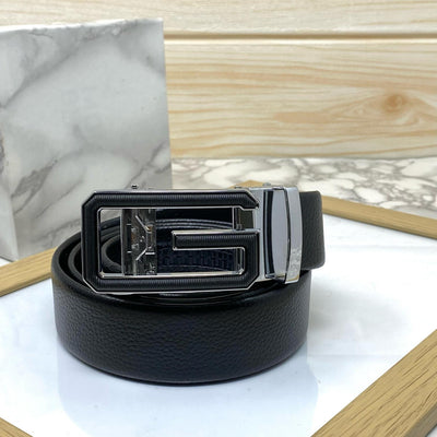 Single G Shape Two Tone Formal Belt For Men-UniqueandClassy