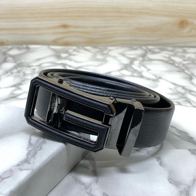 Single G Shape Two Tone Formal Belt For Men-UniqueandClassy