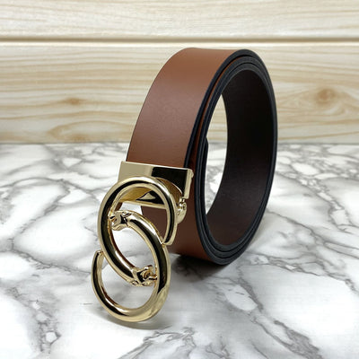 Classic Jaguar Design Leather Strap Belt-UniqueandClassy