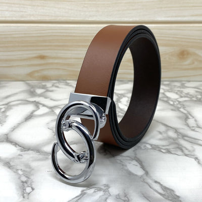 Classic Jaguar Design Leather Strap Belt-UniqueandClassy