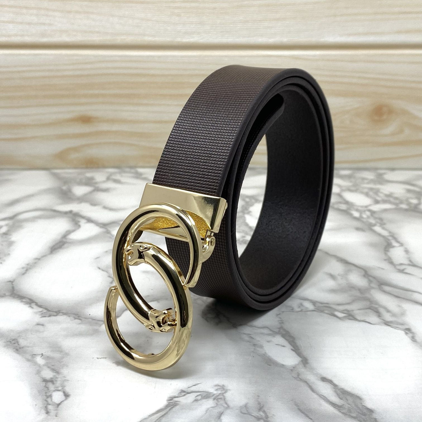 Classic Jaguar Design Leather Strap Belt-UniqueandClassy