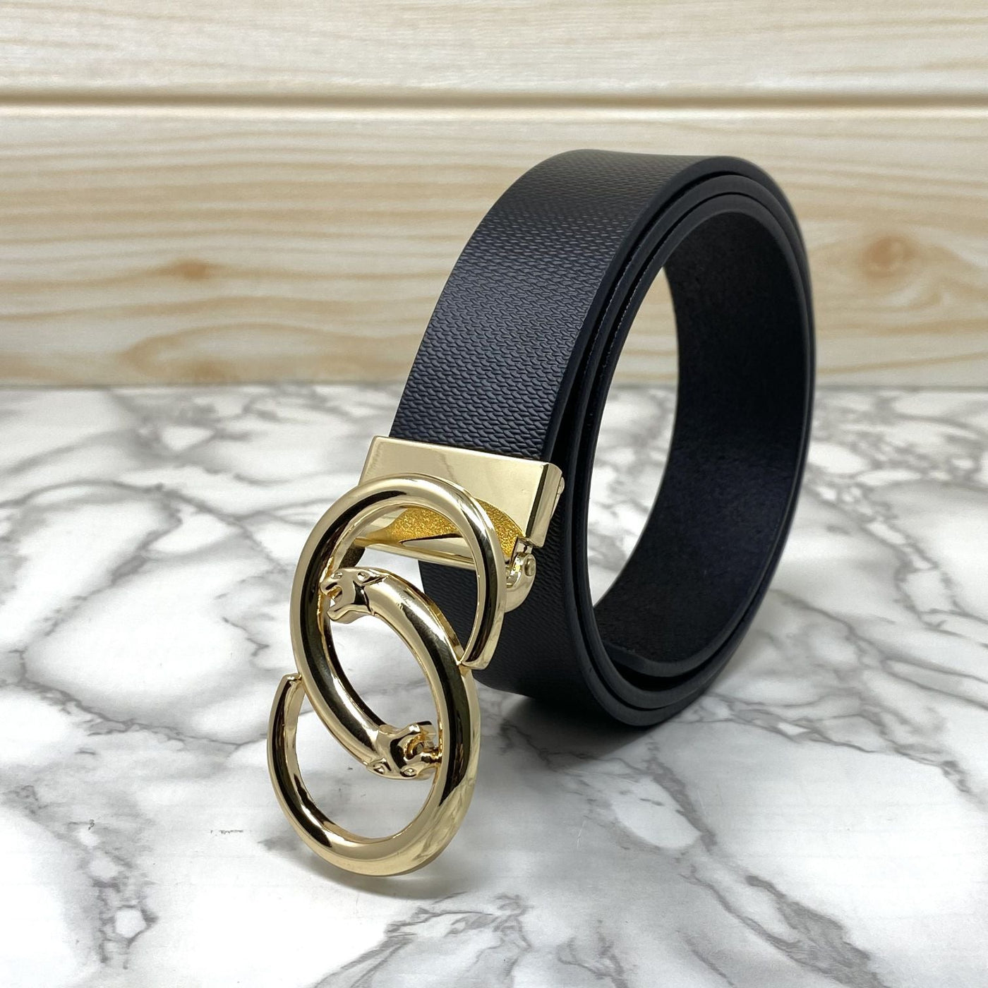 Classic Jaguar Design Leather Strap Belt-UniqueandClassy