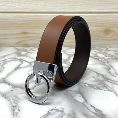 Stylish G Buckle Leather Strap Belt-JoansParamount