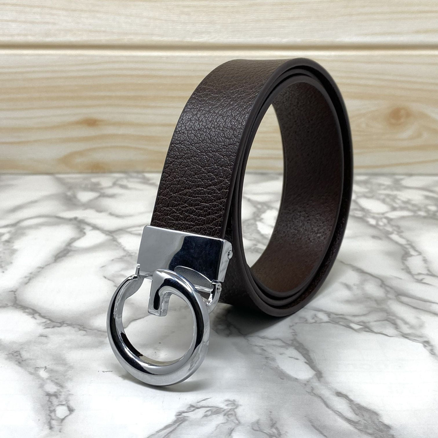 Stylish G Buckle Leather Strap Belt-JoansParamount