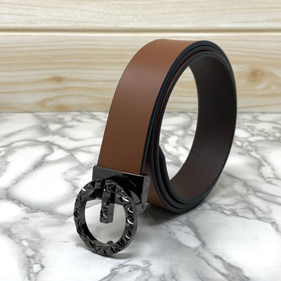 Premium Shiny G-letter Design Formal Leather Belt-UniqueandClassy