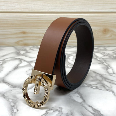 Premium Shiny G-letter Design Formal Leather Belt-UniqueandClassy