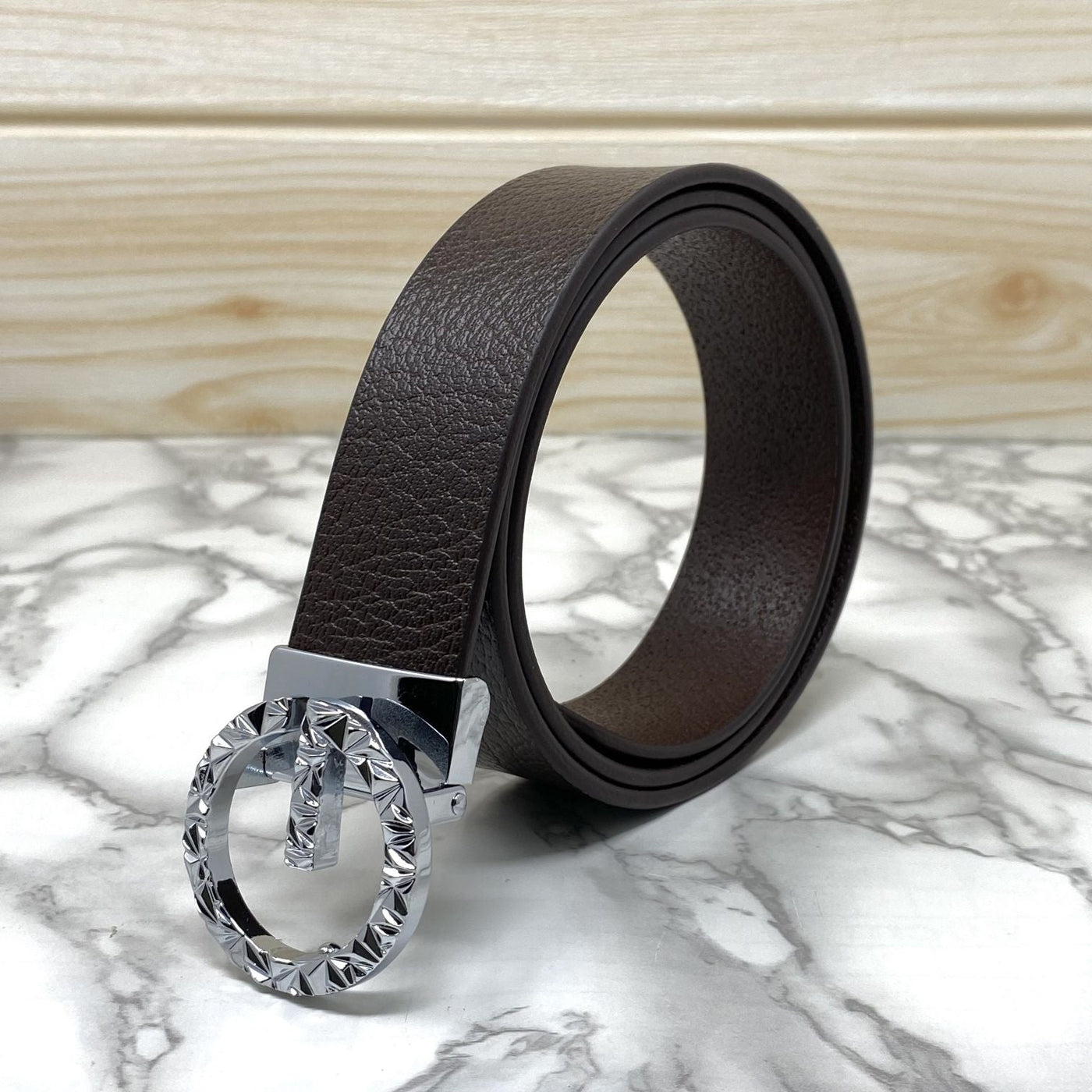 Premium Shiny G-letter Design Formal Leather Belt-UniqueandClassy