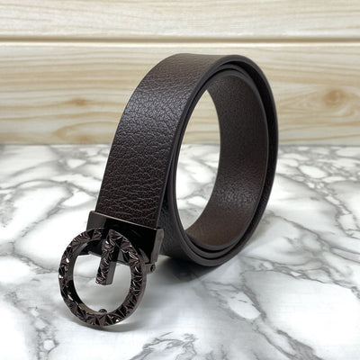 Premium Shiny G-letter Design Formal Leather Belt-UniqueandClassy