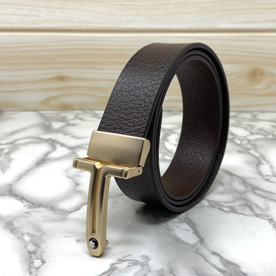 T-Shape Formal and Casual Leather Strap Belt-UniqueandClassy