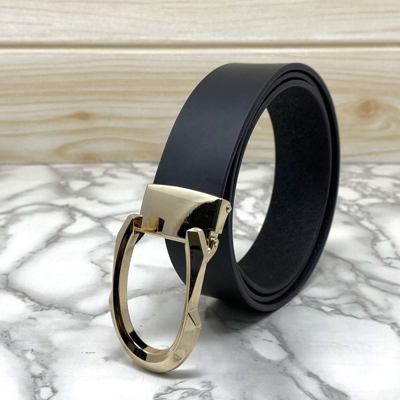 Signature C Logo Leather Belt For Unisex-UniqueandClassy