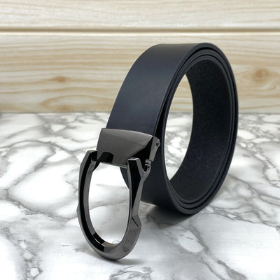 Signature C Logo Leather Belt For Unisex-UniqueandClassy