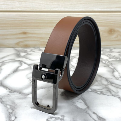 Casual U-Shape Leather Strap Belt For Men-UniqueandClassy