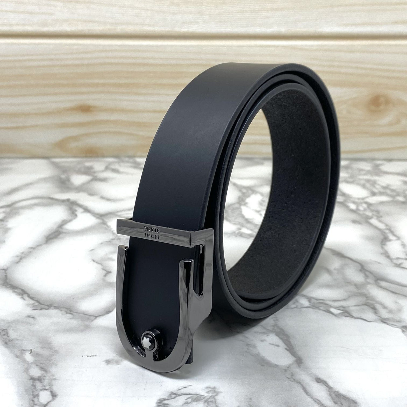 U-Shape Signature Formal Leather Strap Belt-UniqueandClassy