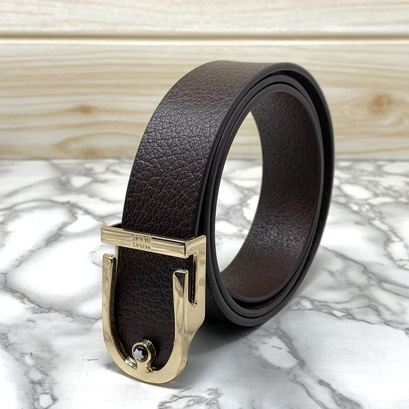 U-Shape Signature Formal Leather Strap Belt-UniqueandClassy