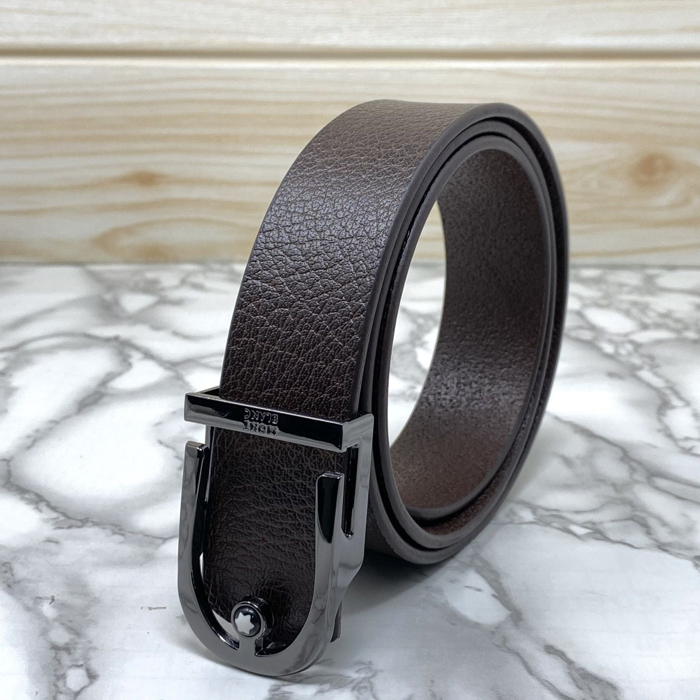 U-Shape Signature Formal Leather Strap Belt-UniqueandClassy