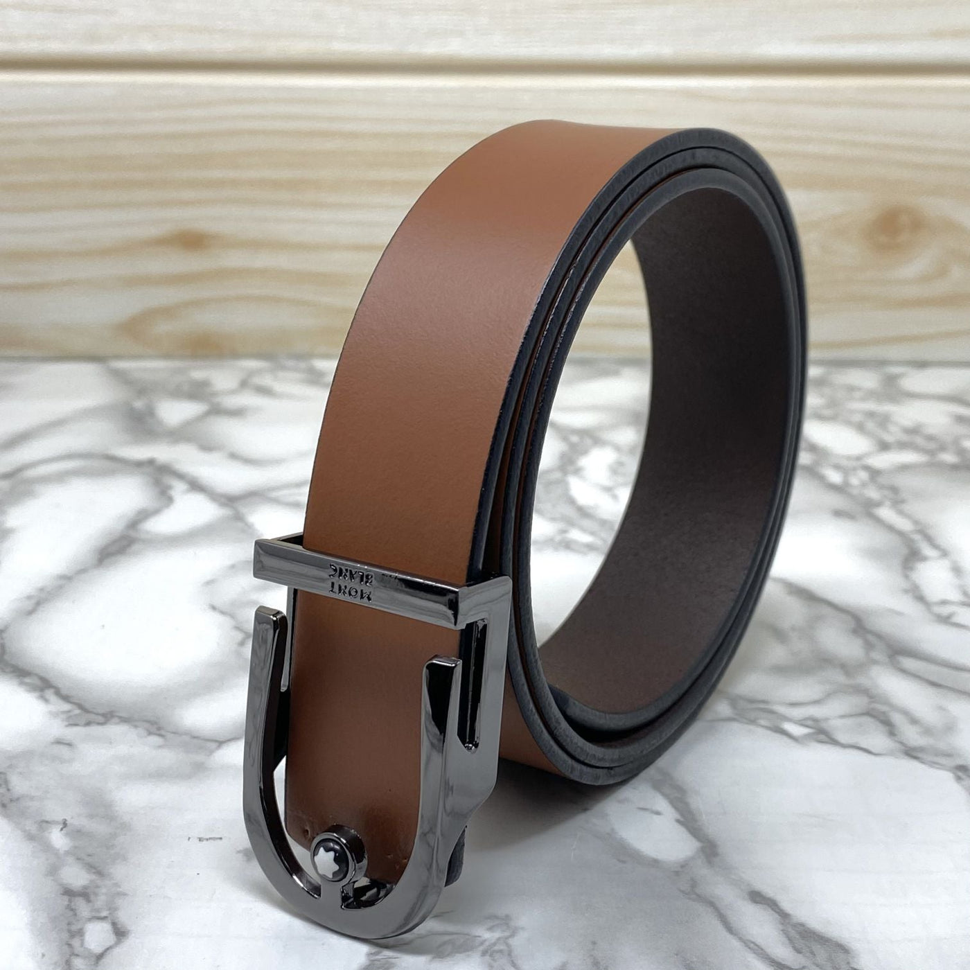 U-Shape Signature Formal Leather Strap Belt-UniqueandClassy