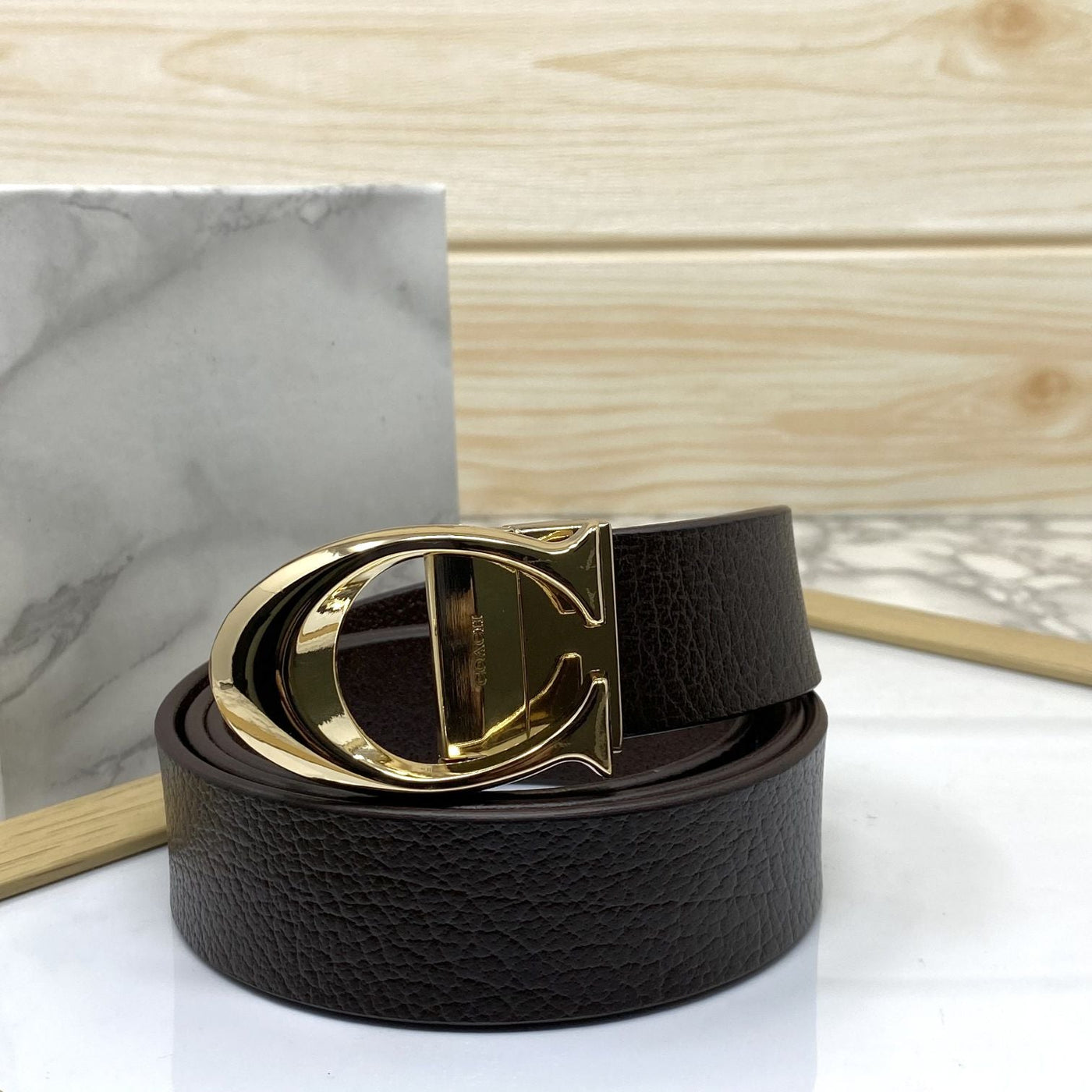 Classy Curve C Design Casual  Genuine Leather Belt-UniqueandClassy