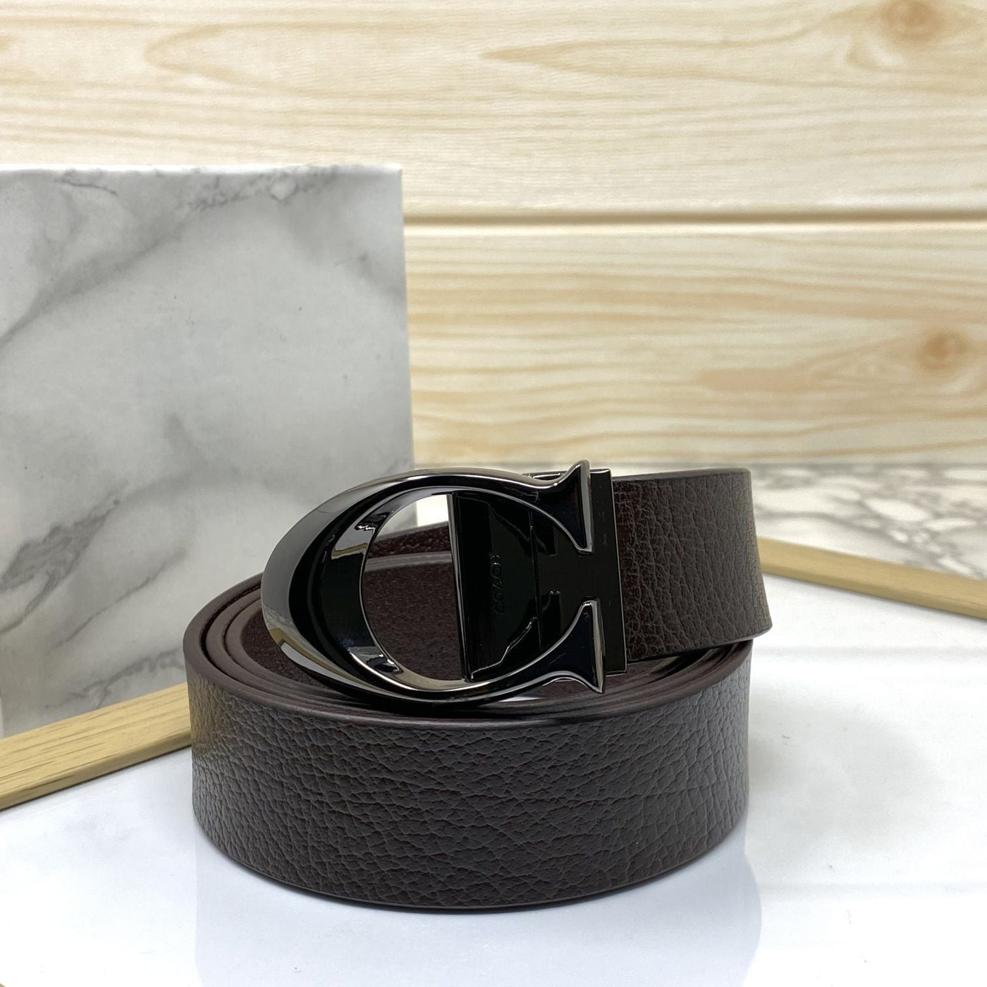 Classy Curve C Design Casual  Genuine Leather Belt-UniqueandClassy