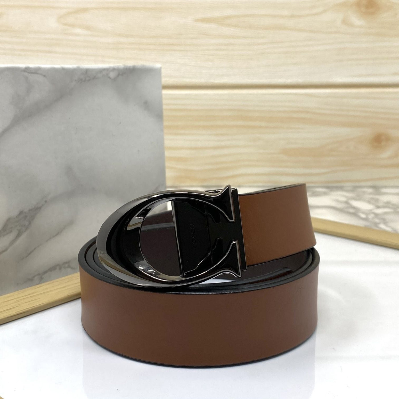 Classy Curve C Design Casual  Genuine Leather Belt-UniqueandClassy