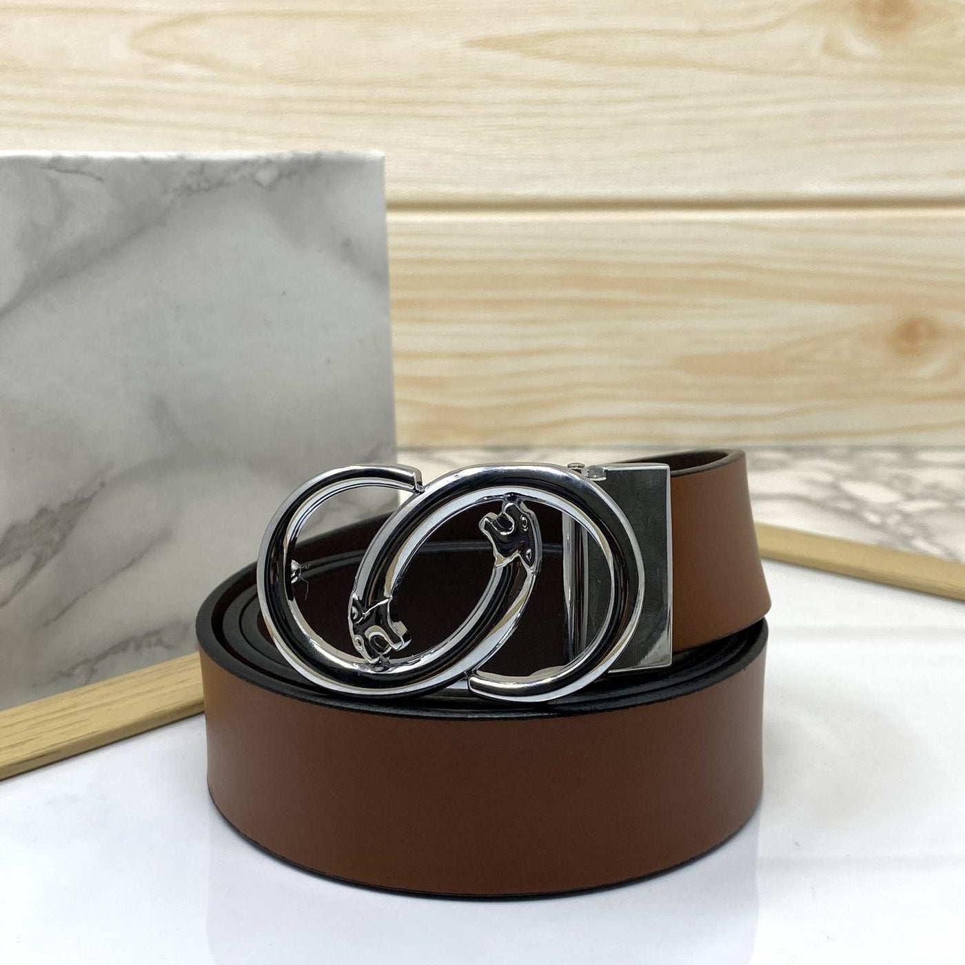 Classic Jaguar Design Leather Strap Belt-UniqueandClassy