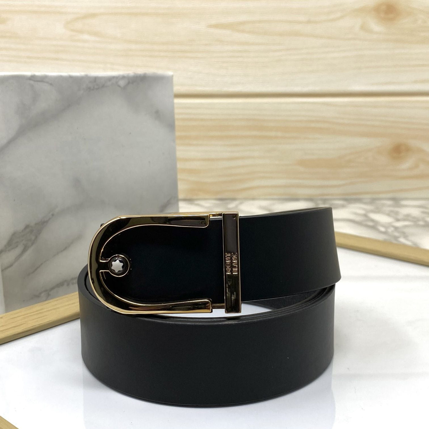 U-Shape Signature Formal Leather Strap Belt-UniqueandClassy