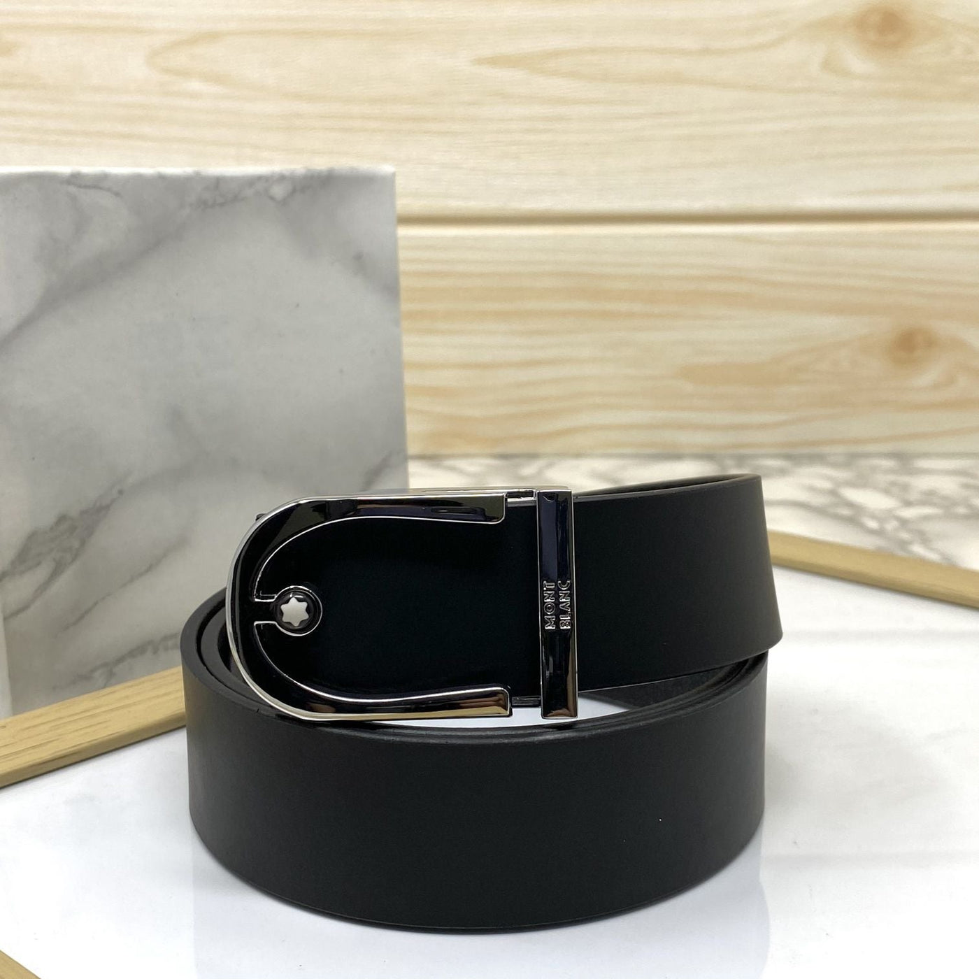 U-Shape Signature Formal Leather Strap Belt-UniqueandClassy