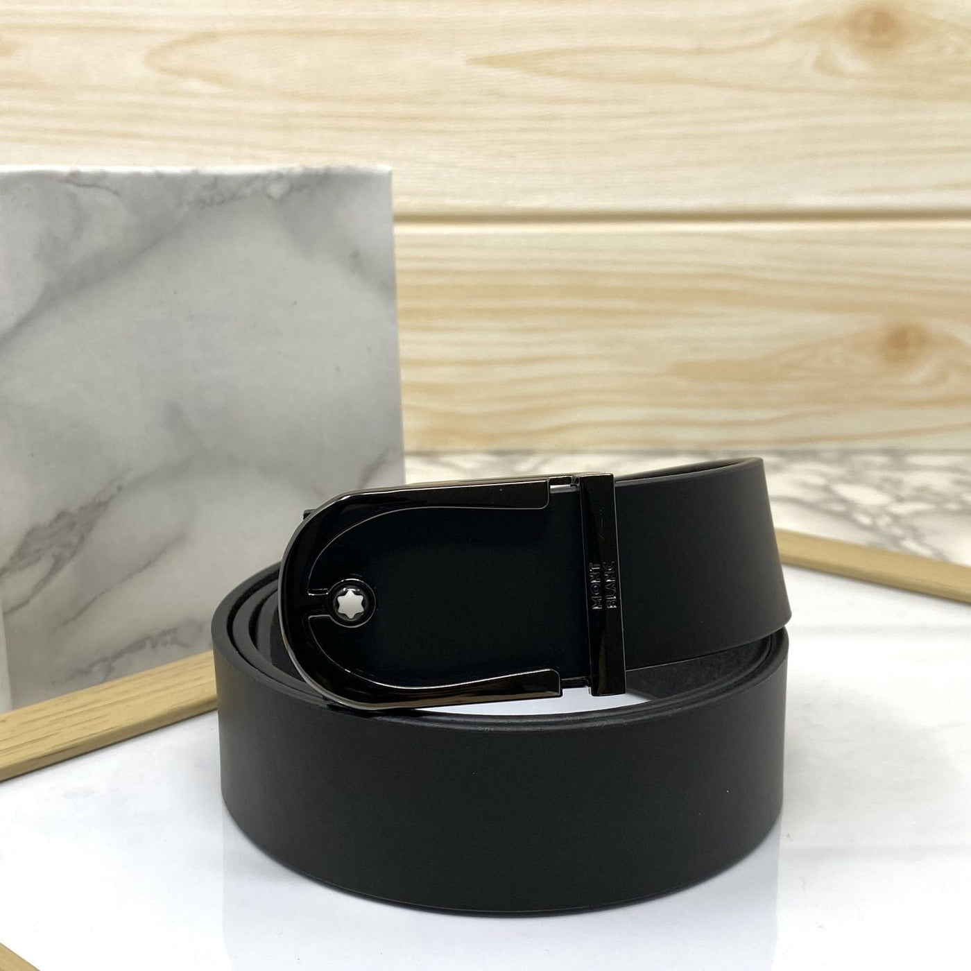 U-Shape Signature Formal Leather Strap Belt-UniqueandClassy